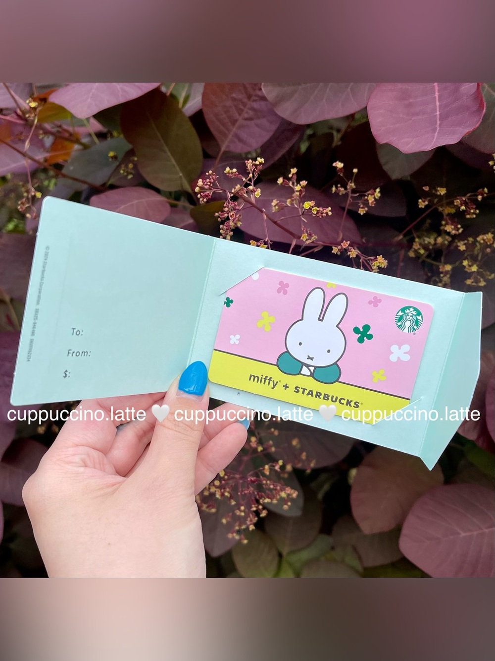 🩷NEW✨Starbucks x Miffy 2026 Limited Edition Gift Card with Envelope Holder
